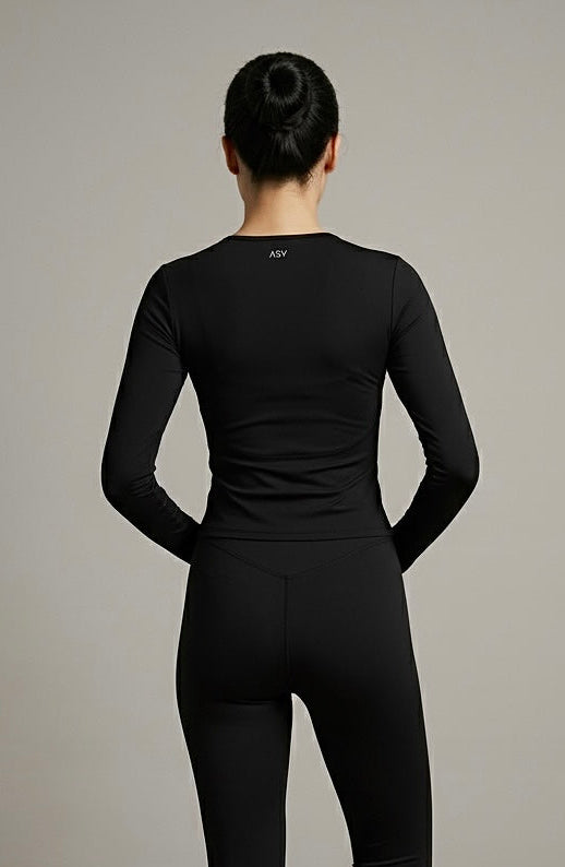 DANCE TOP DE MANGA LARGA - BLACK