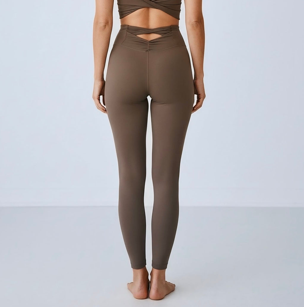 IVI CUT OUT LEGGINGS- ÉTOUPE