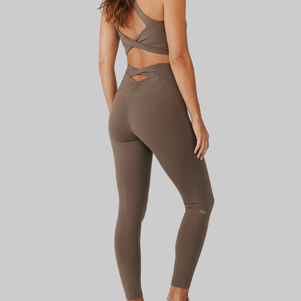 IVI CUT OUT LEGGINGS- ÉTOUPE