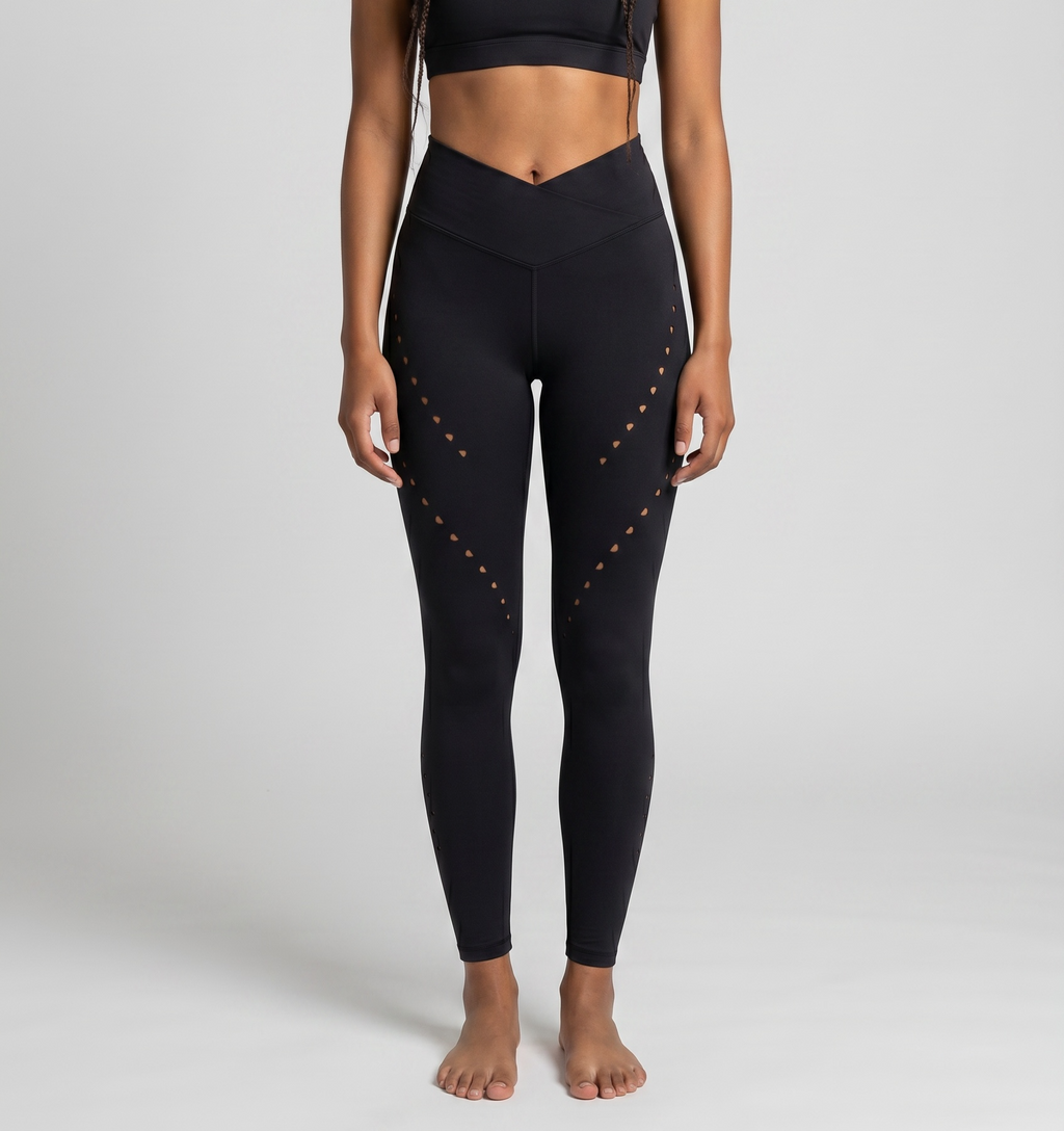 ALLIGN V-WAIST LASER-CUT LEGGING - BLACK
