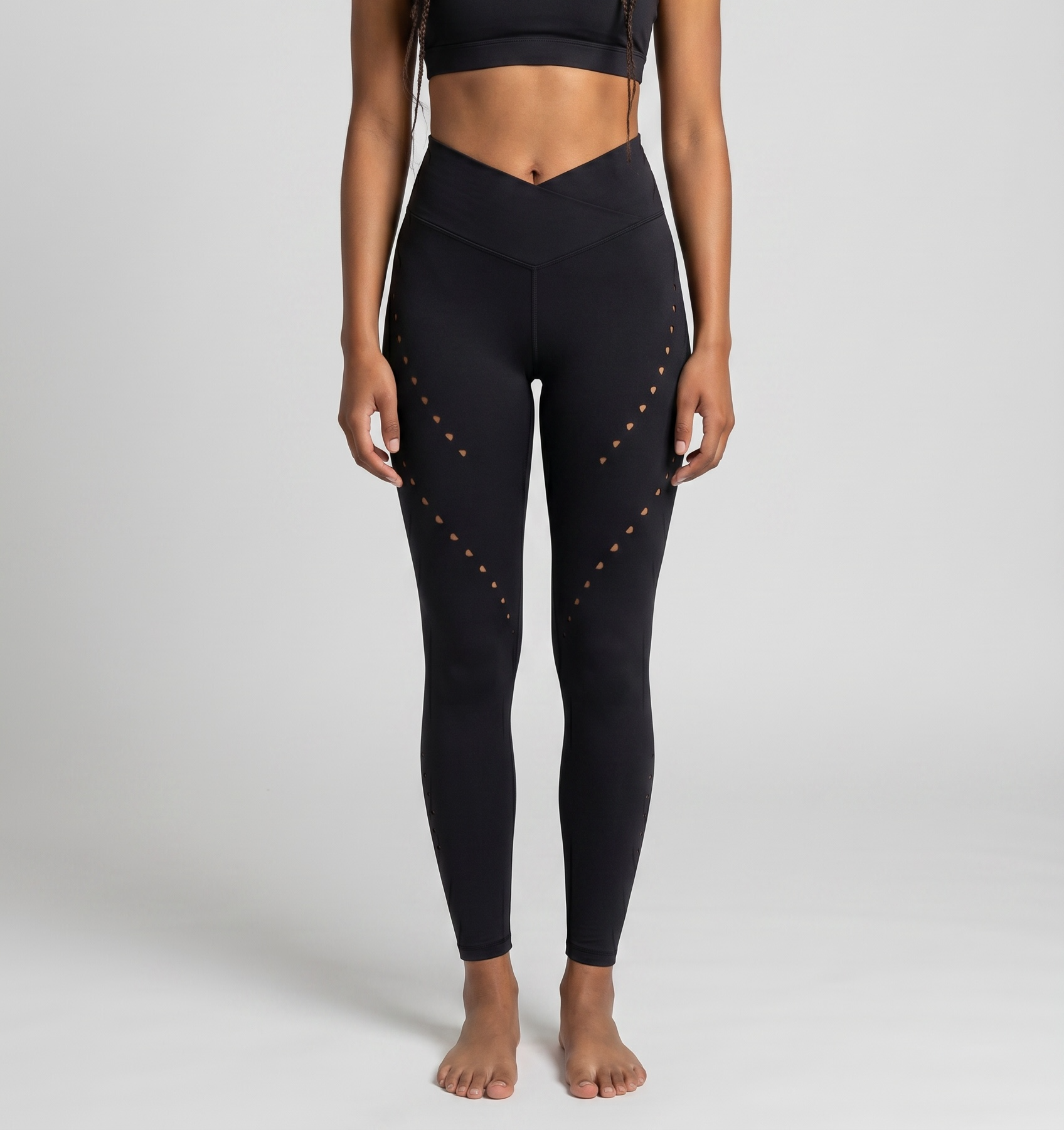 ALLIGN V-WAIST LASER-CUT LEGGING - BLACK