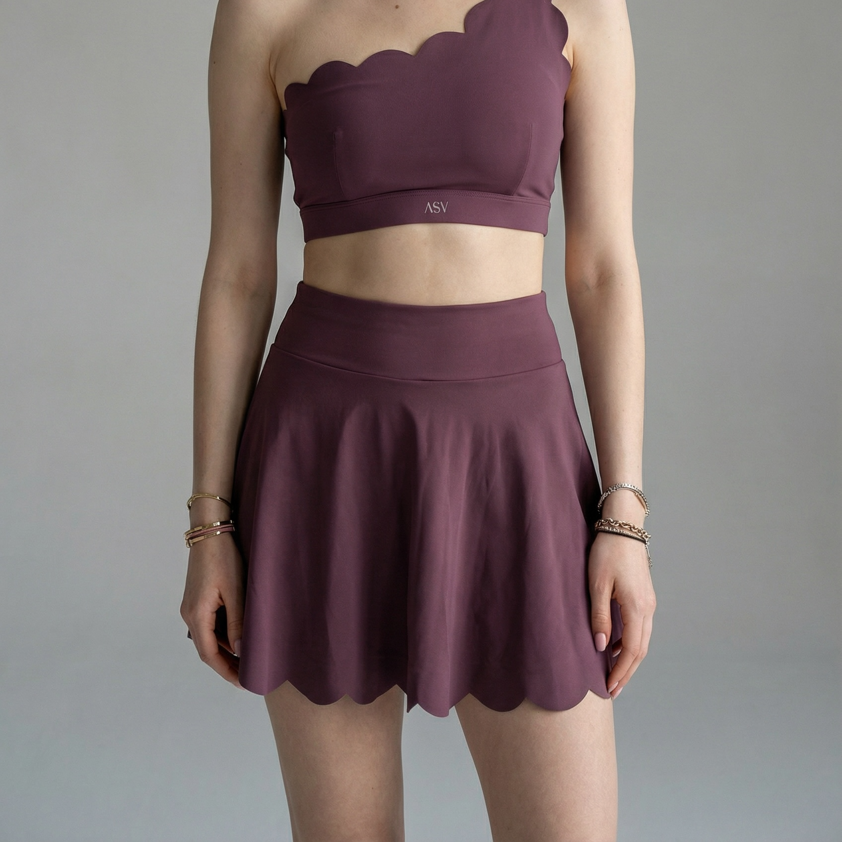 CLOUD HIGH WAIST TENNIS SKIRT - MIDNIGHT PURPLE