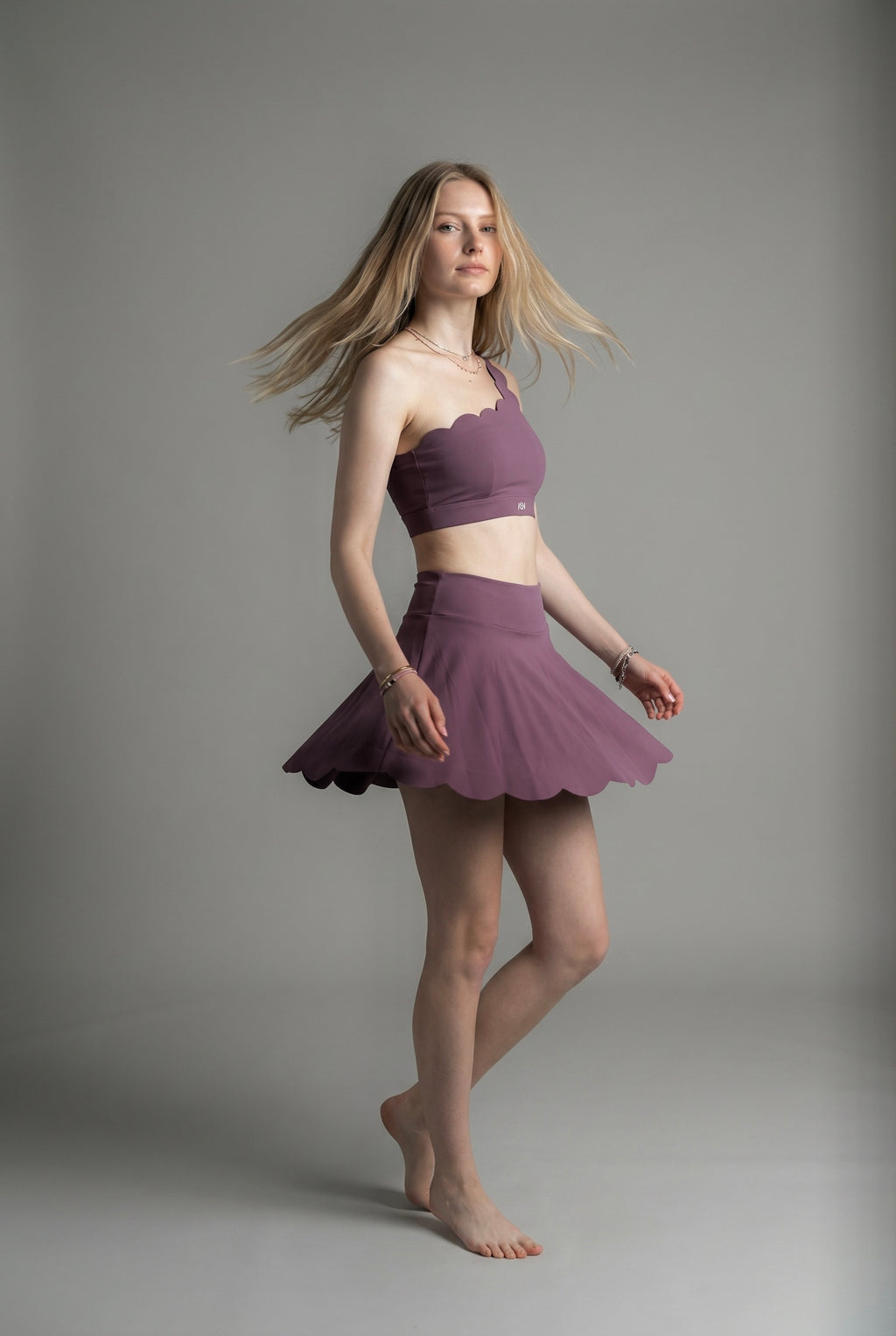 CLOUD HIGH WAIST TENNIS SKIRT - MIDNIGHT PURPLE