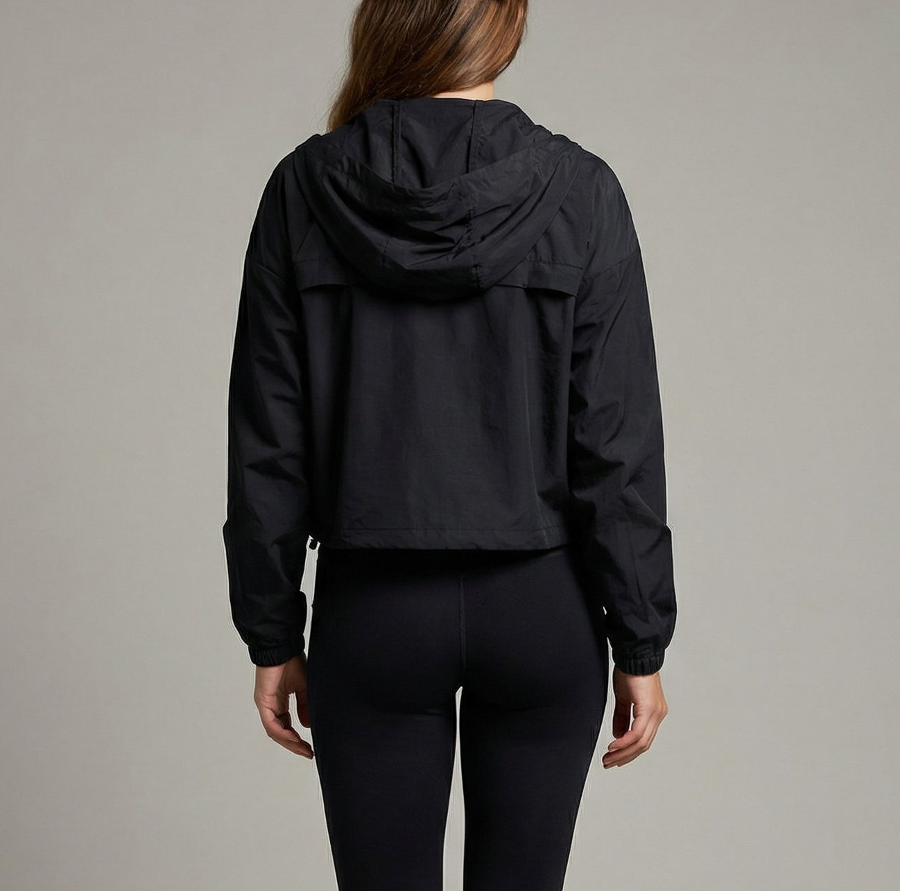 ESSENTIAL CROPPED JACKET - BLACK